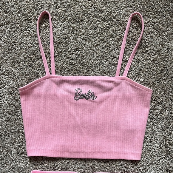 FOREVER 21 Barbie Core Small Crop Top & XS Biker Shorts Set - Picture 7 of 16